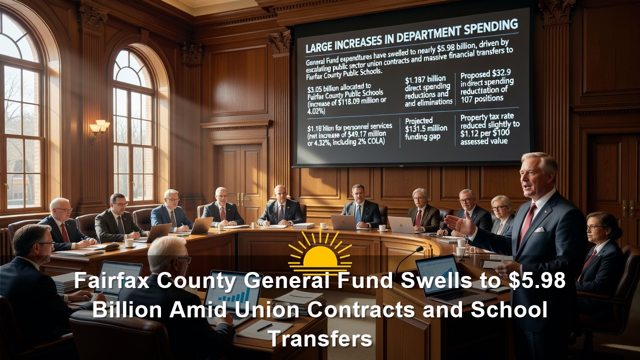 Fairfax County General Fund Swells to $5.98 Billion Amid Union Contracts and School Transfers