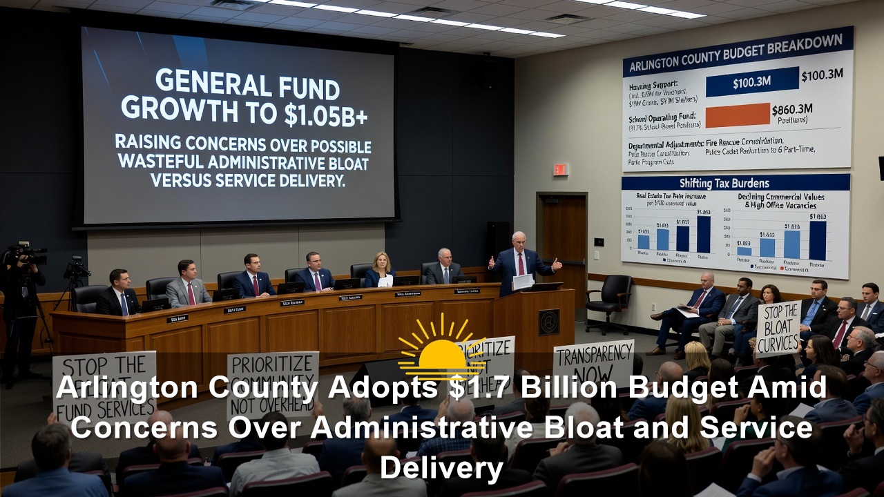Arlington County Adopts $1.7 Billion Budget Amid Concerns Over Administrative Bloat and Service Delivery