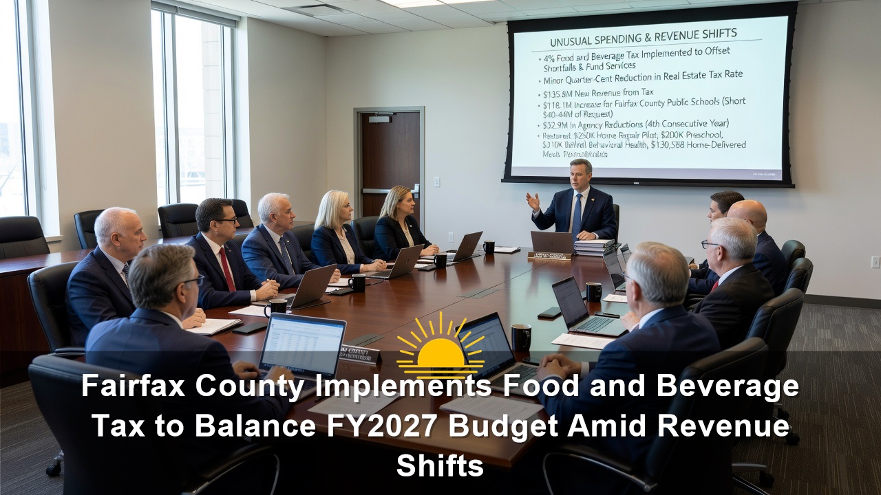Fairfax County Implements Food and Beverage Tax to Balance FY2027 Budget Amid Revenue Shifts