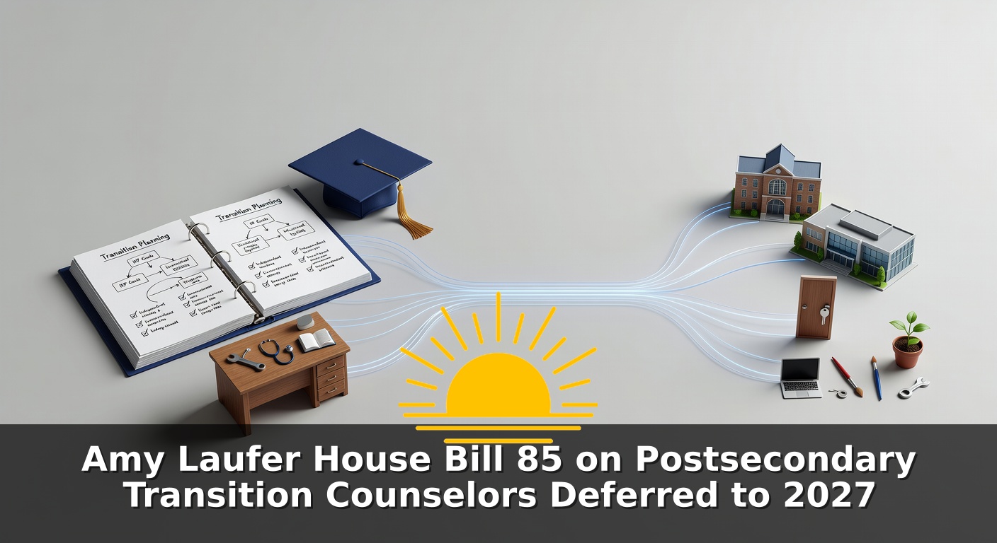 Amy Laufer House Bill 85 on Postsecondary Transition Counselors Deferred to 2027