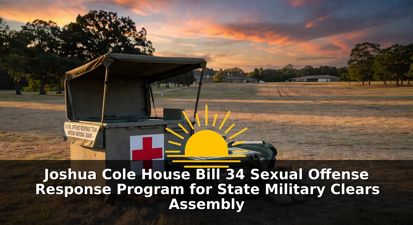 Joshua Cole House Bill 34 Sexual Offense Response Program for State Military Clears Assembly