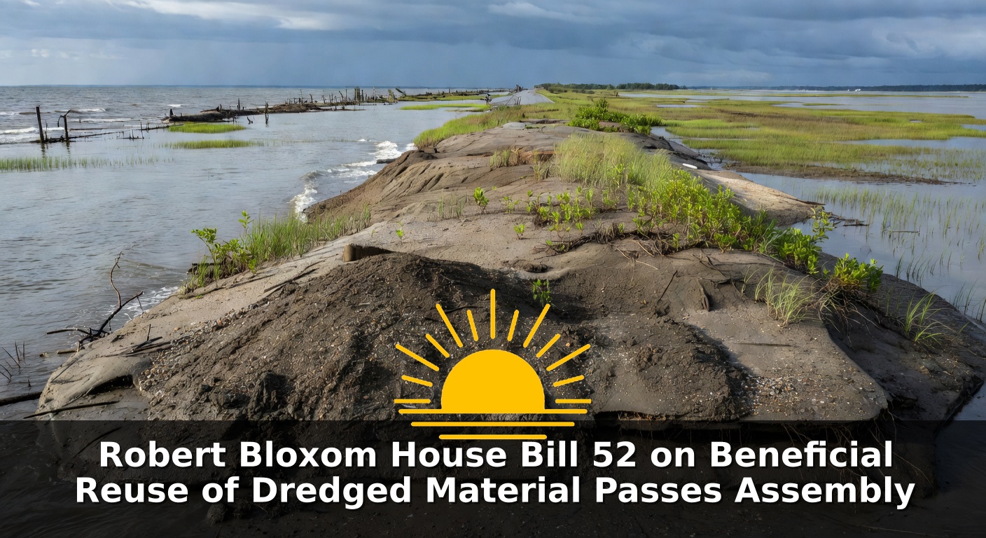 Robert Bloxom House Bill 52 on Beneficial Reuse of Dredged Material Passes Assembly