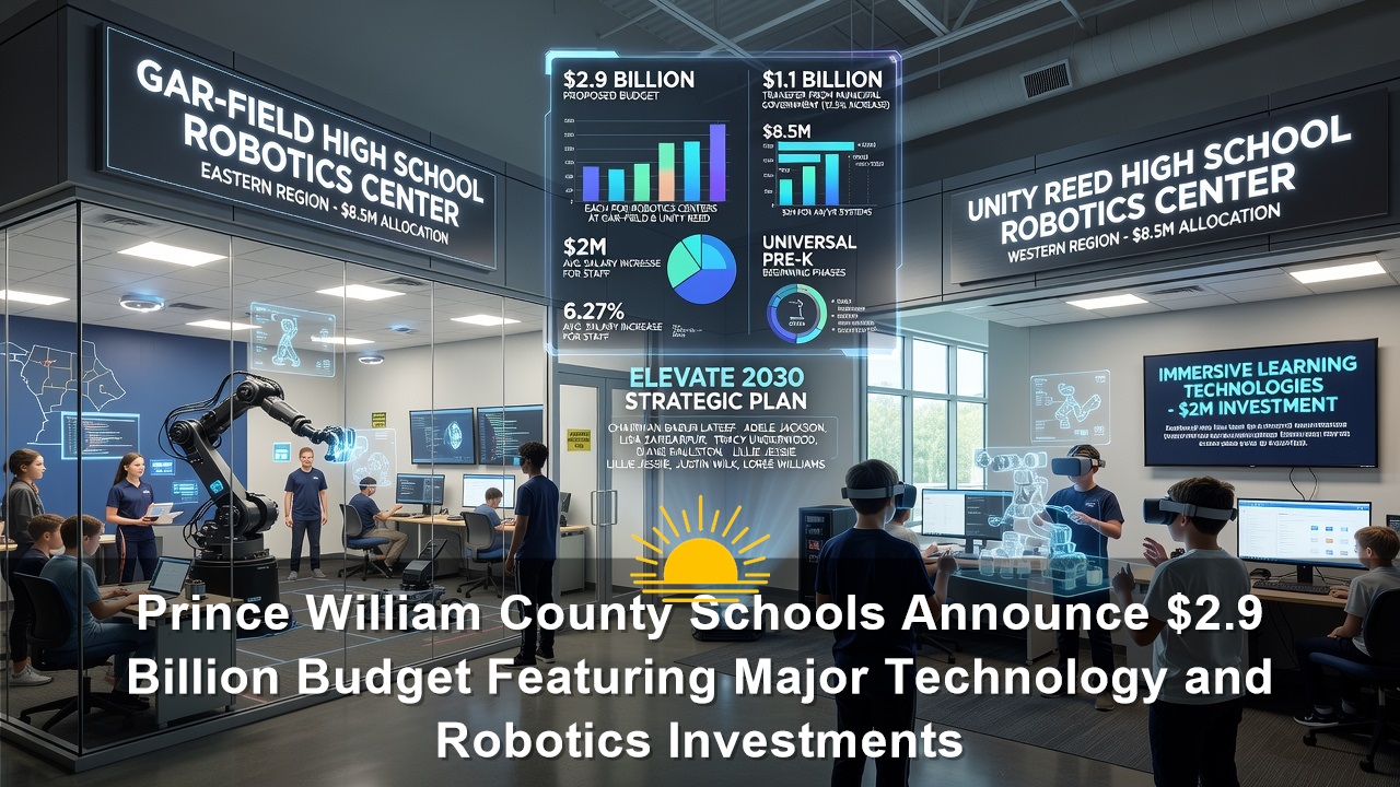 Prince William County Schools Announce $2.9 Billion Budget Featuring Major Technology and Robotics Investments