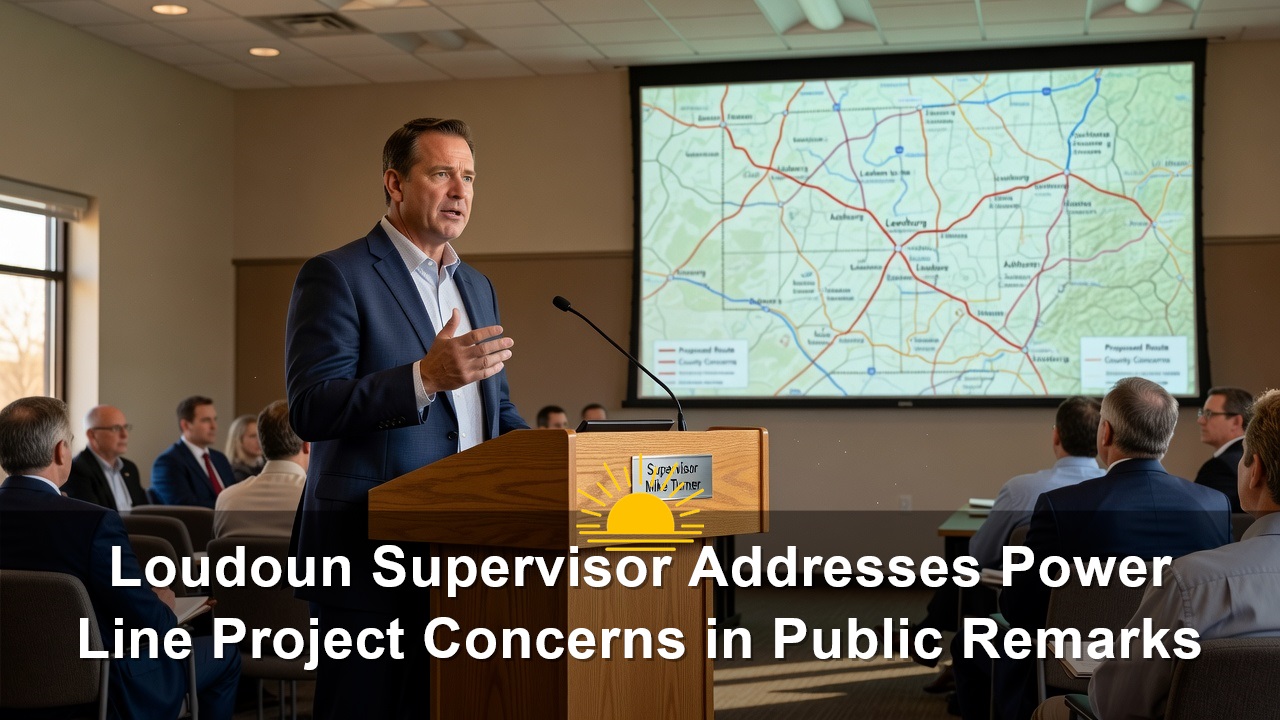 Loudoun Supervisor Mike Turner Addresses Power Line Project Concerns in Public Remarks