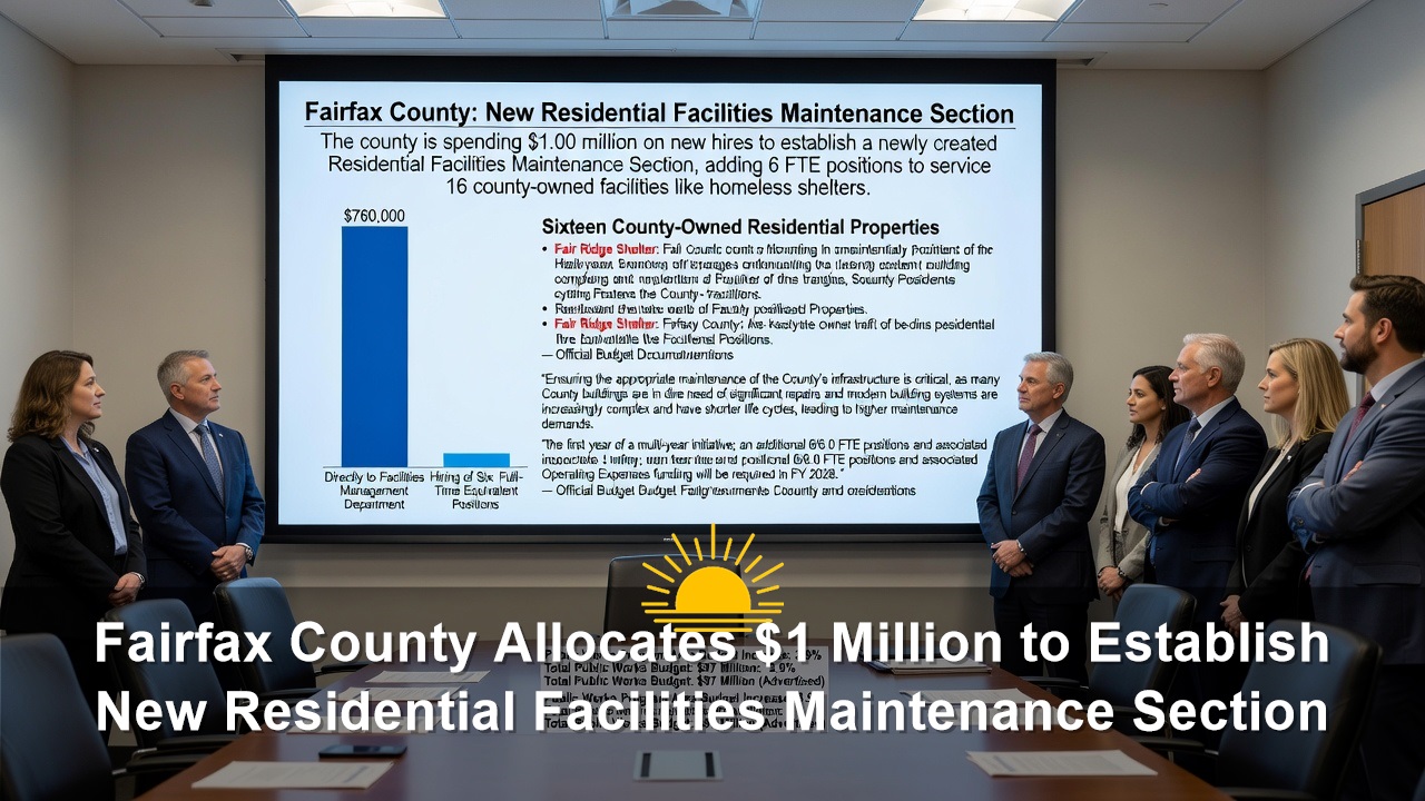 Fairfax County Allocates $1 Million to Establish New Residential Facilities Maintenance Section