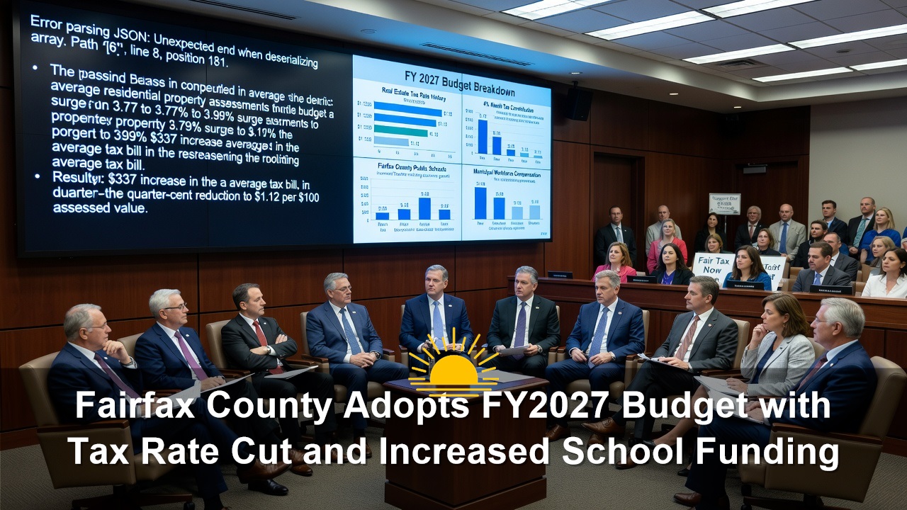 Fairfax County Adopts FY2027 Budget with Tax Rate Cut and Increased School Funding