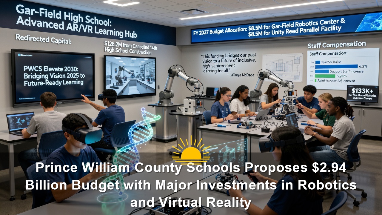 Prince William County Schools Proposes $2.94 Billion Budget with Major Investments in Robotics and Virtual Reality
