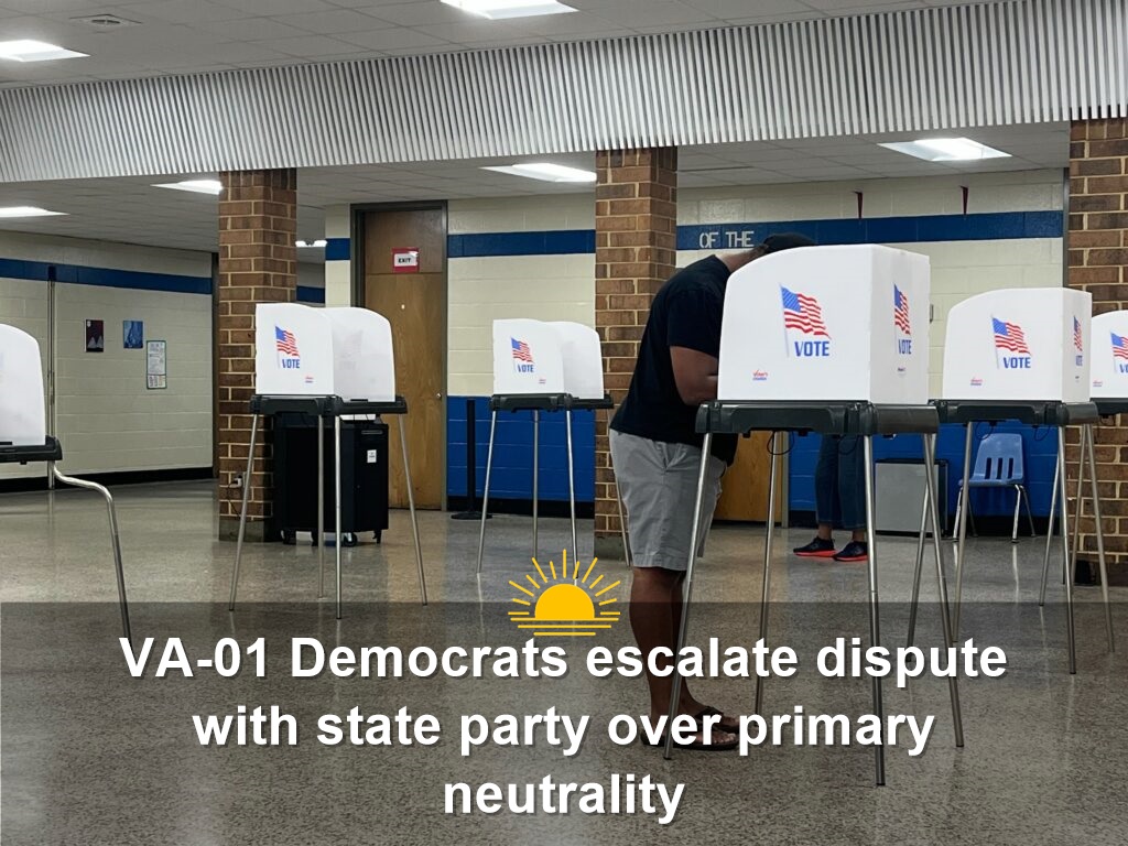 VA-01 Democrats escalate dispute with state party over primary neutrality