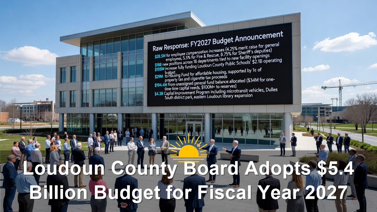 Loudoun County Board Adopts $5.4 Billion Budget for Fiscal Year 2027