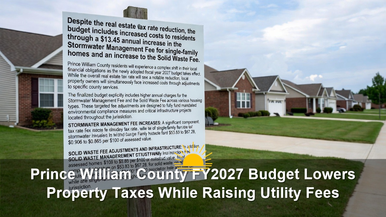 Prince William County FY2027 Budget Lowers Property Taxes While Raising Utility Fees