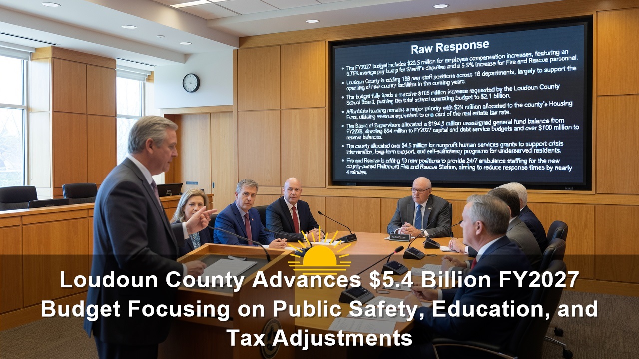 Loudoun County Advances $5.4 Billion FY2027 Budget Focusing on Public Safety, Education, and Tax Adjustments