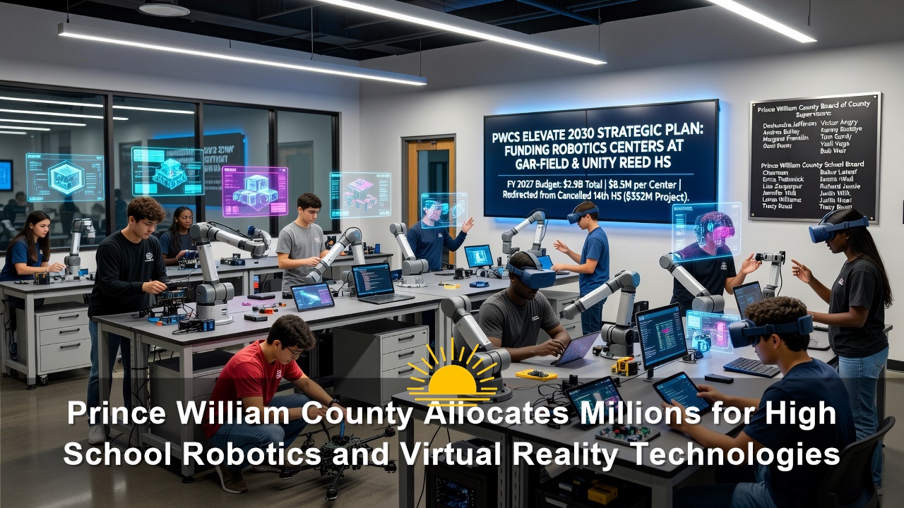 Prince William County Allocates Millions for High School Robotics and Virtual Reality Technologies