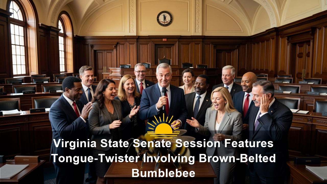 Mark Peake Leads Virginia Senate Tongue-Twister Involving Brown-Belted Bumblebee