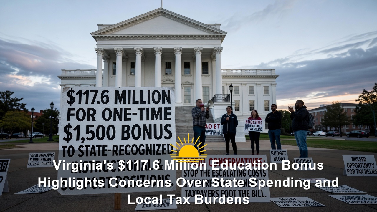 Virginia’s $117.6 Million Education Bonus Highlights Concerns Over State Spending and Local Tax Burdens