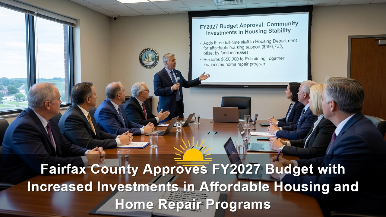 Fairfax County Approves FY2027 Budget with Increased Investments in Affordable Housing and Home Repair Programs