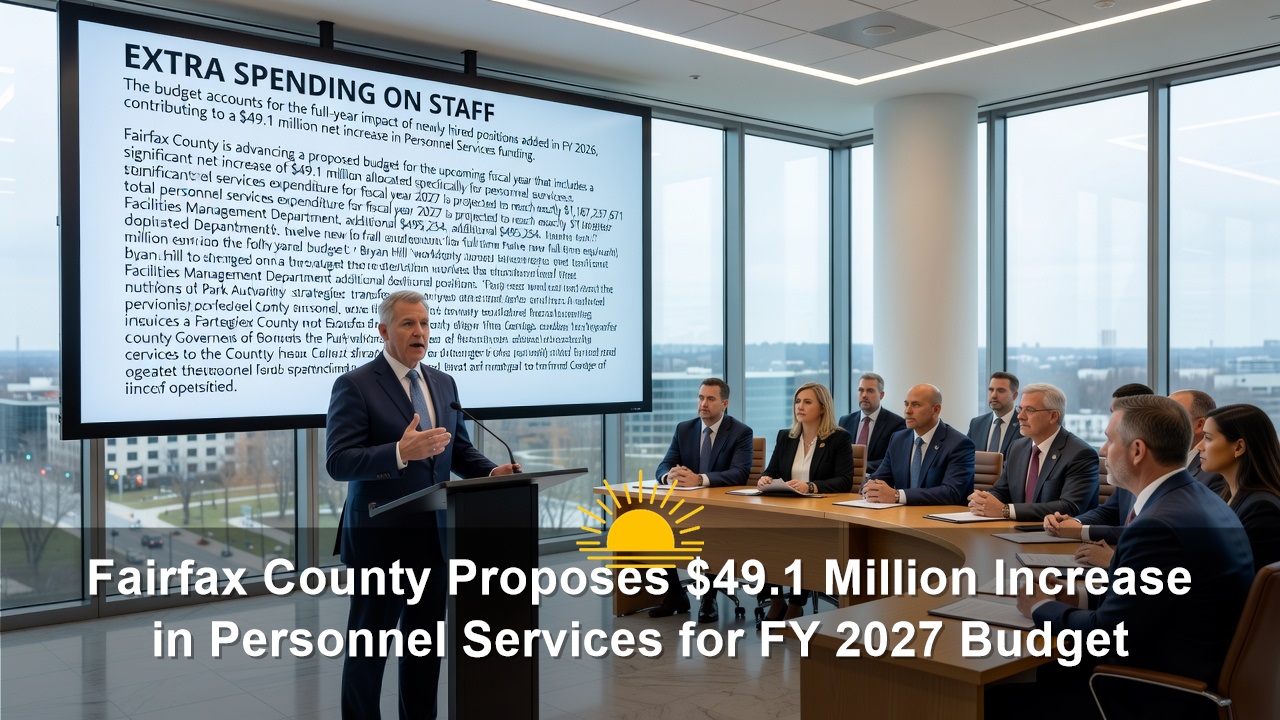 Fairfax County Proposes $49.1 Million Increase in Personnel Services for FY 2027 Budget