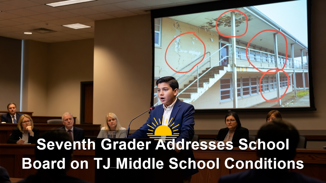 Seventh Grader Addresses Arlington School Board on TJ Middle School Conditions