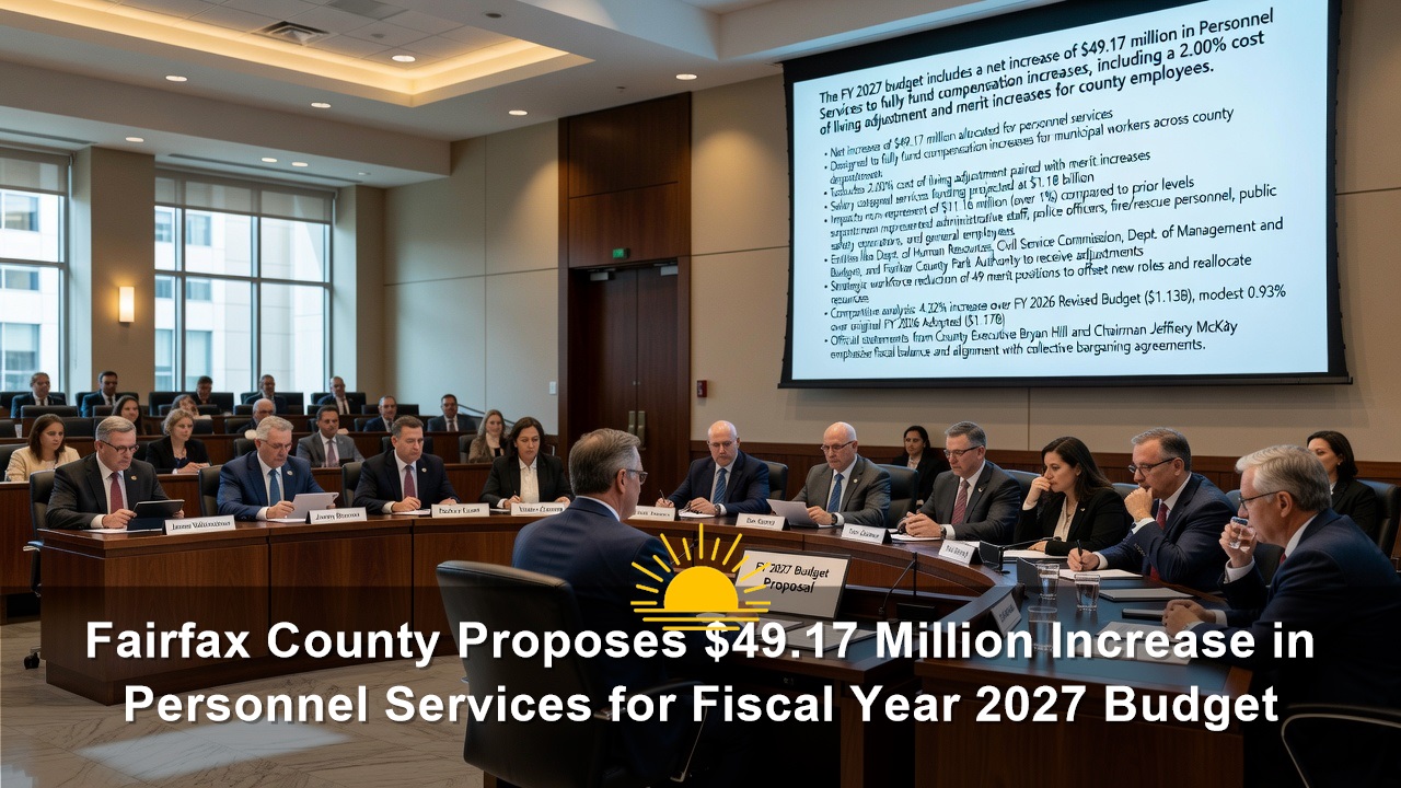 Fairfax County Proposes $49.17 Million Increase in Personnel Services for Fiscal Year 2027 Budget