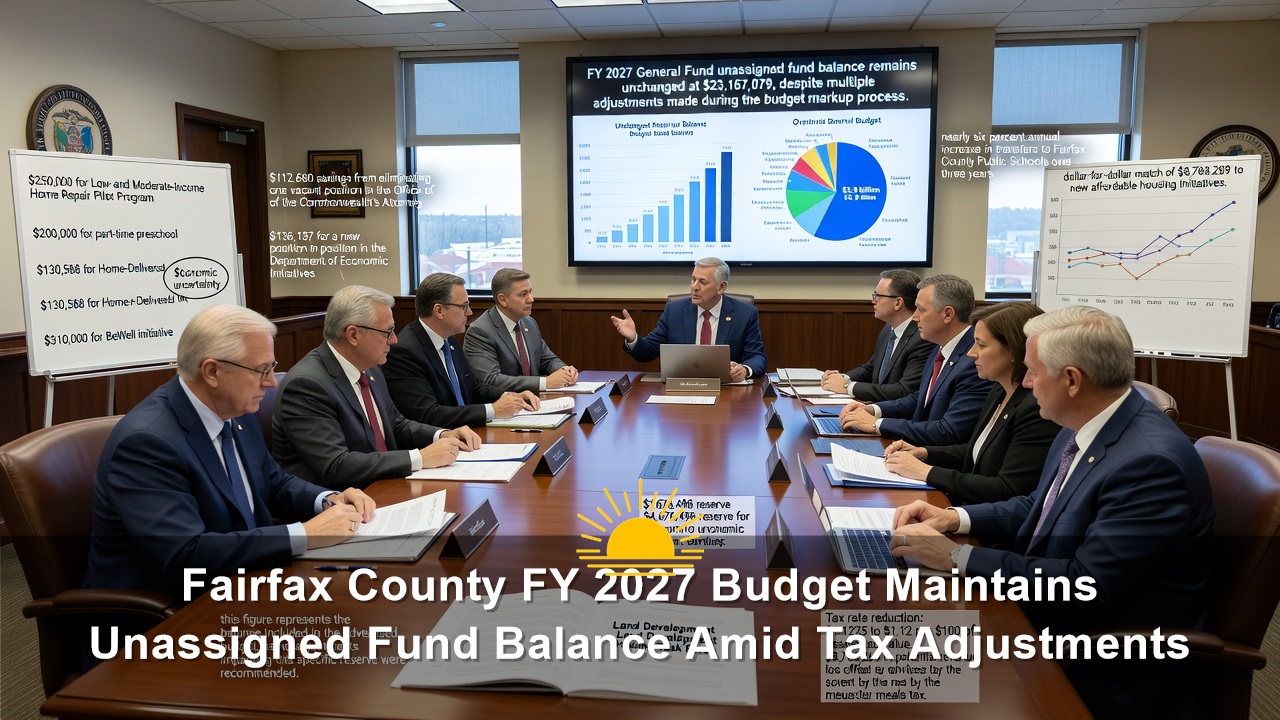 Fairfax County FY 2027 Budget Maintains Unassigned Fund Balance Amid Tax Adjustments