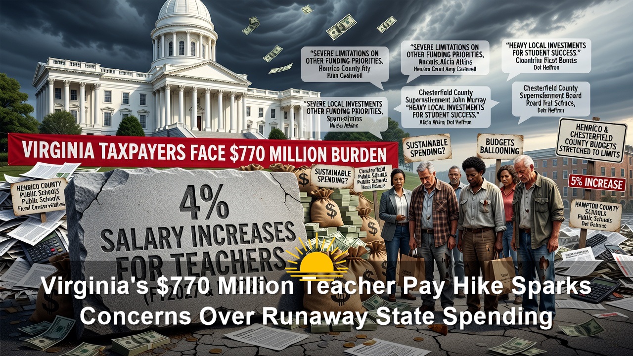 Virginia’s $770 Million Teacher Pay Hike Sparks Concerns Over Runaway State Spending