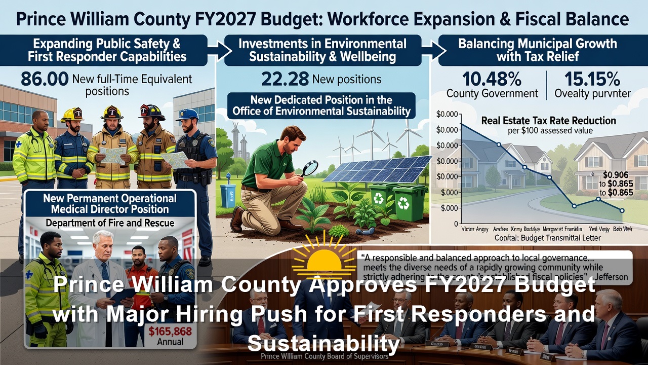 Prince William County Approves FY2027 Budget with Major Hiring Push for First Responders and Sustainability