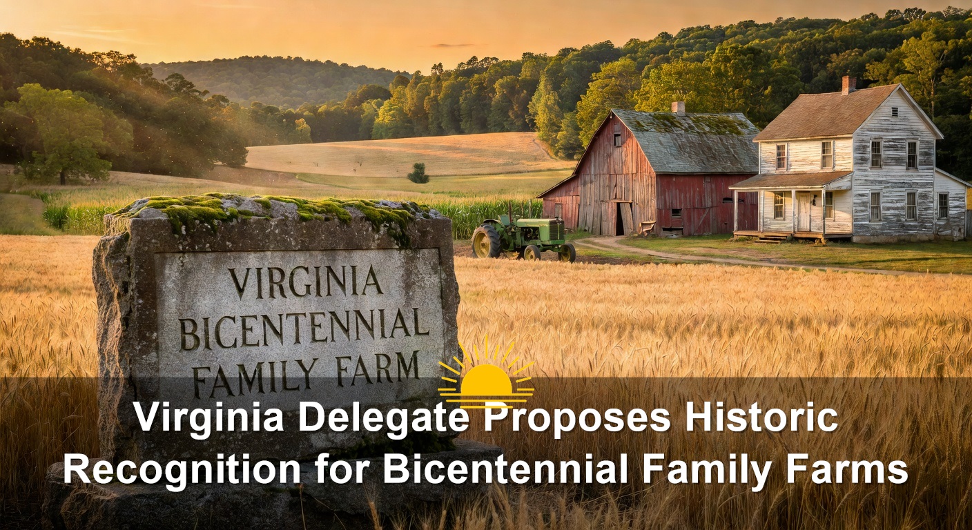 Virginia Delegate Proposes Historic Recognition for Bicentennial Family Farms