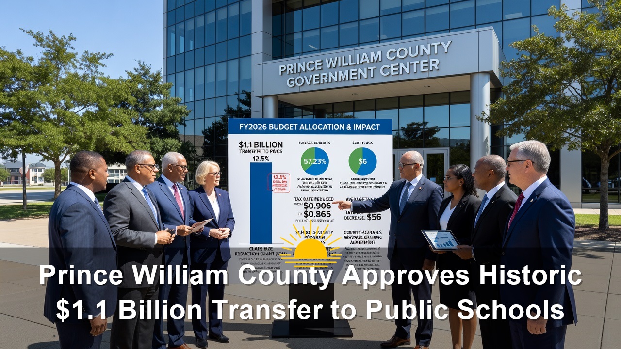 Prince William County Approves Historic $1.1 Billion Transfer to Public Schools