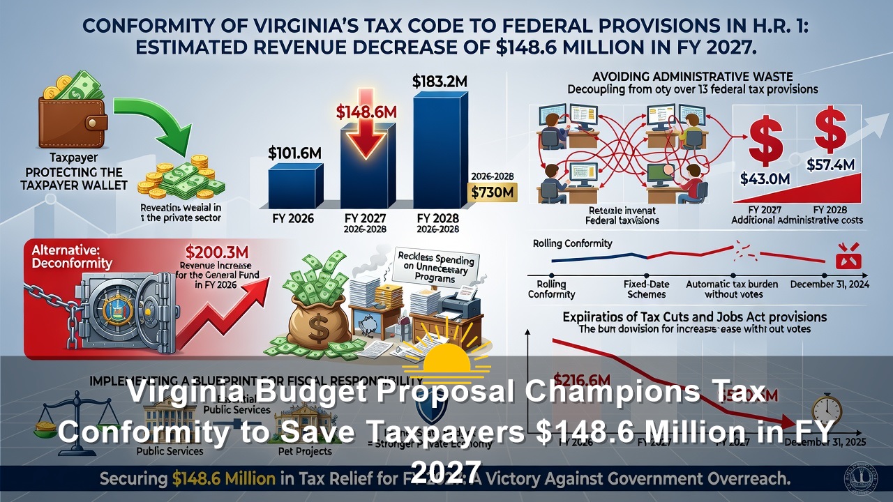 Virginia Budget Proposal Champions Tax Conformity to Save Taxpayers $148.6 Million in FY 2027
