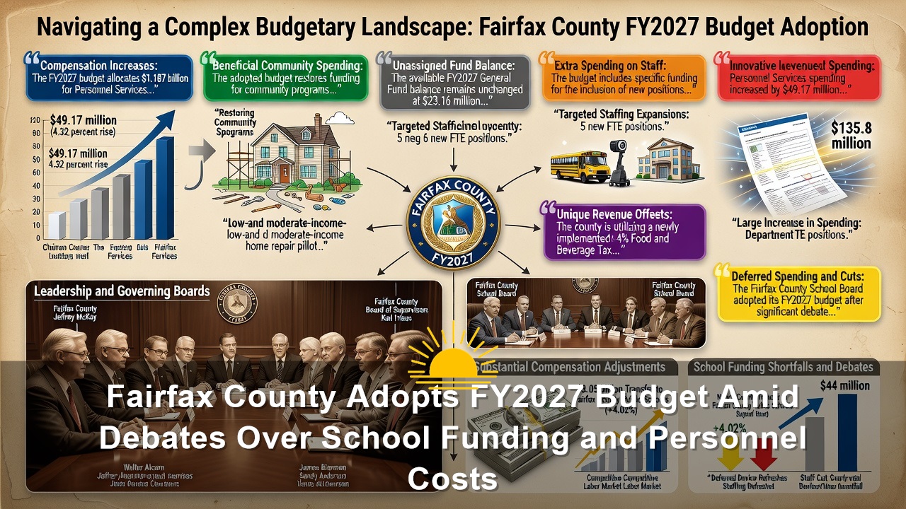 Fairfax County Adopts FY2027 Budget Amid Debates Over School Funding and Personnel Costs