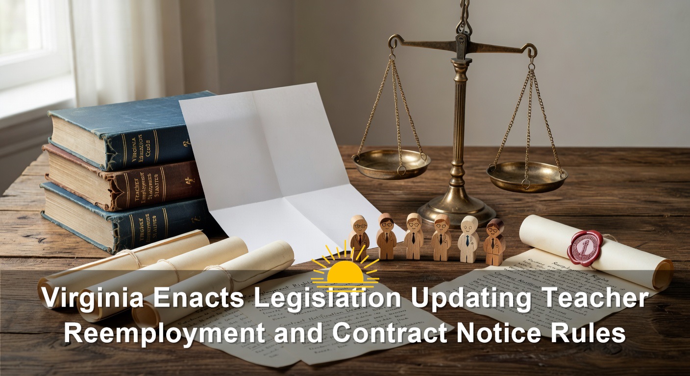 Virginia Enacts Legislation Updating Teacher Reemployment and Contract Notice Rules