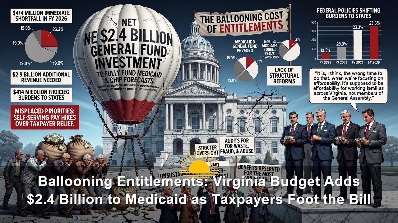 Ballooning Entitlements: Virginia Budget Adds $2.4 Billion to Medicaid as Taxpayers Foot the Bill