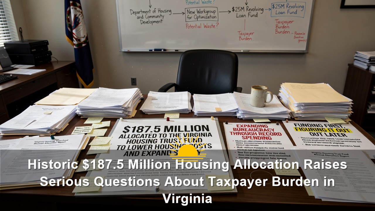 Historic $187.5 Million Housing Allocation Raises Serious Questions About Taxpayer Burden in Virginia
