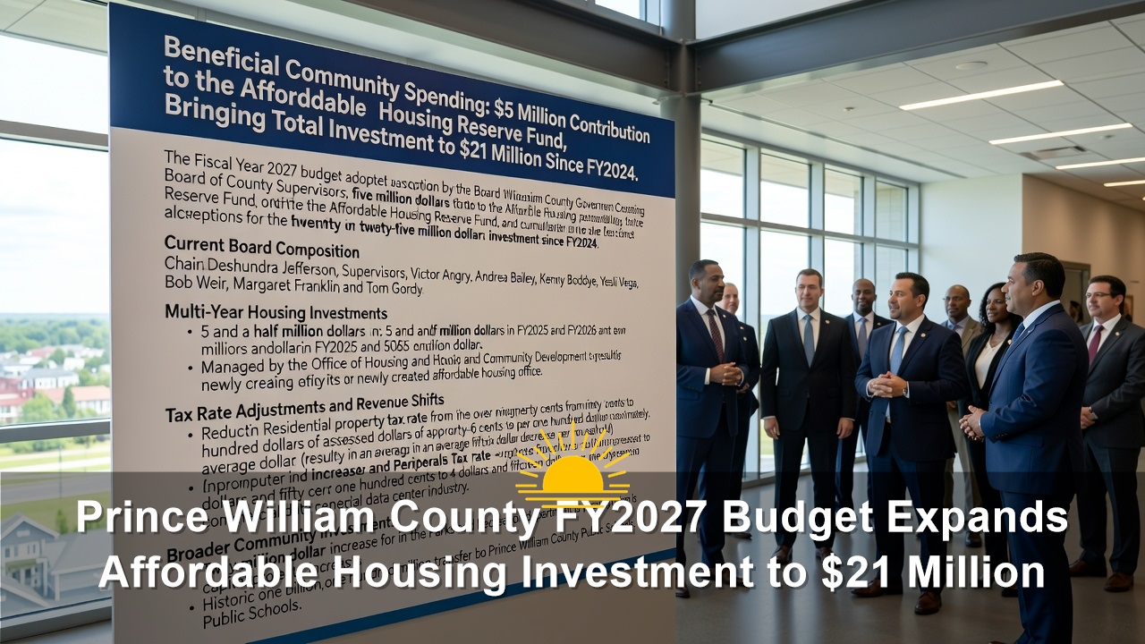 Prince William County FY2027 Budget Expands Affordable Housing Investment to $21 Million