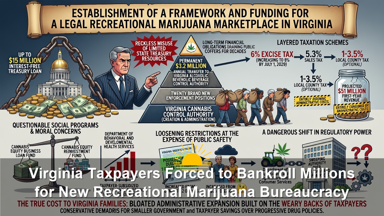 Virginia Taxpayers Forced to Bankroll Millions for New Recreational Marijuana Bureaucracy