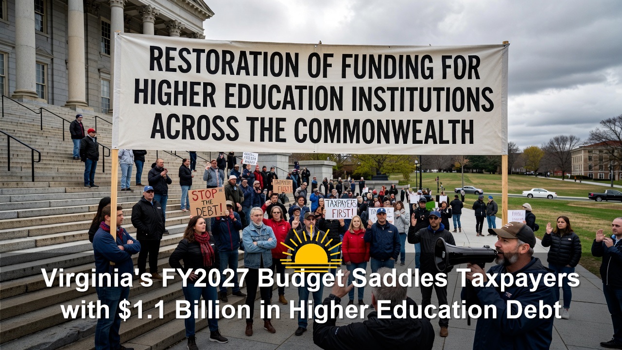 Virginia’s FY2027 Budget Saddles Taxpayers with $1.1 Billion in Higher Education Debt
