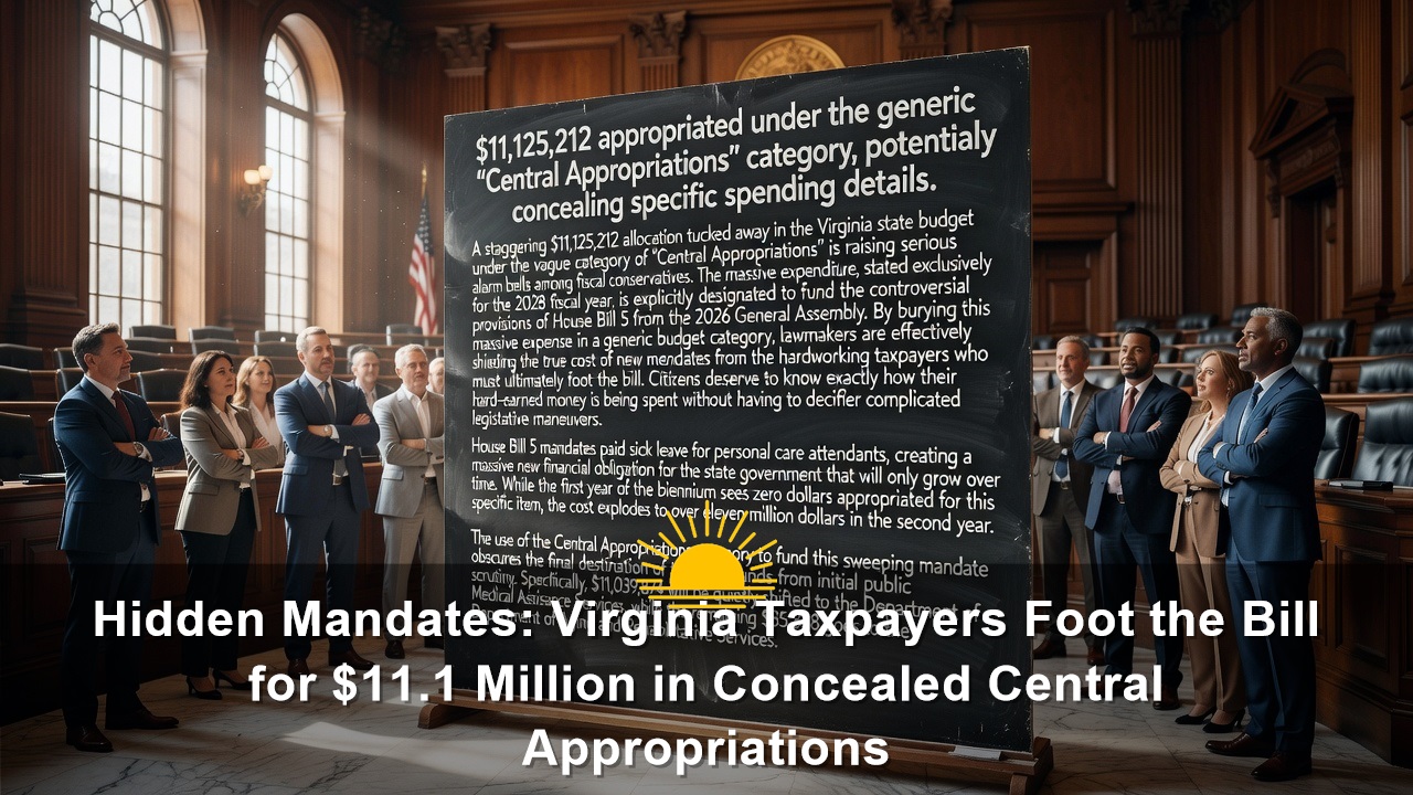 Hidden Mandates: Virginia Taxpayers Foot the Bill for $11.1 Million in HIDDEN Central Appropriations