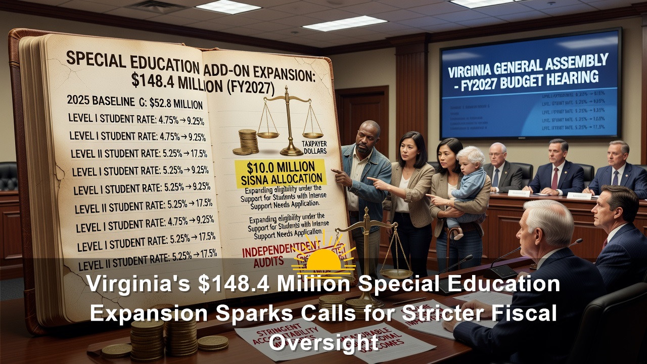 Virginia’s $148.4 Million Special Education Expansion Sparks Calls for Stricter Fiscal Oversight