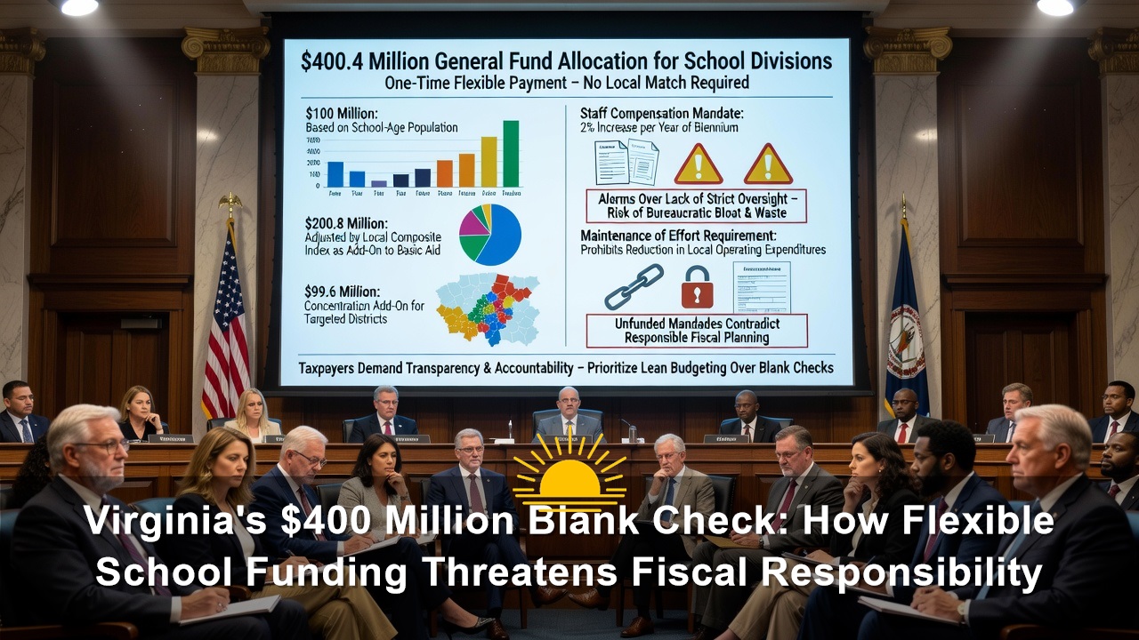 Virginia’s $400 Million Blank Check: How Flexible School Funding Threatens Fiscal Responsibility