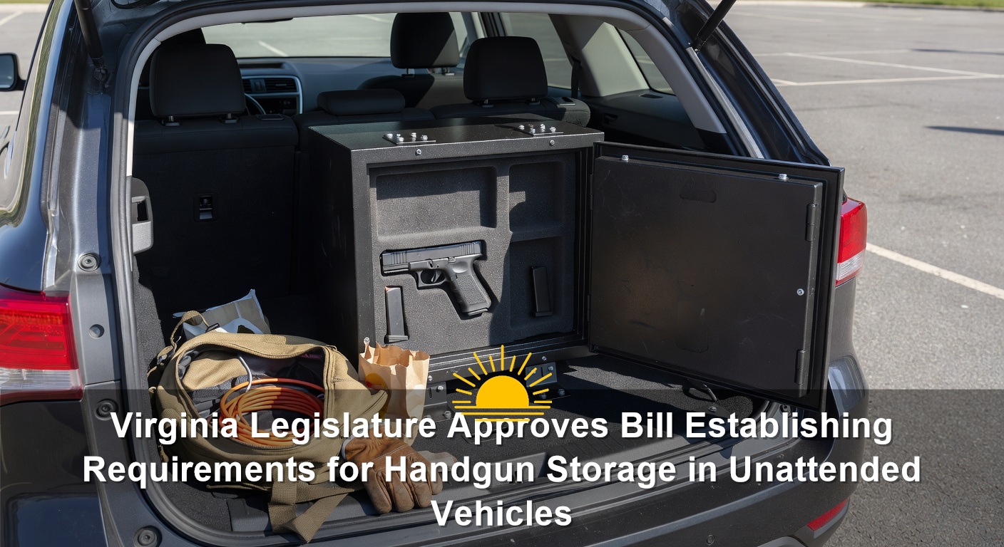 New Requirements for Handgun Storage in Unattended Vehicles, Virginia Legislature Approves Bill