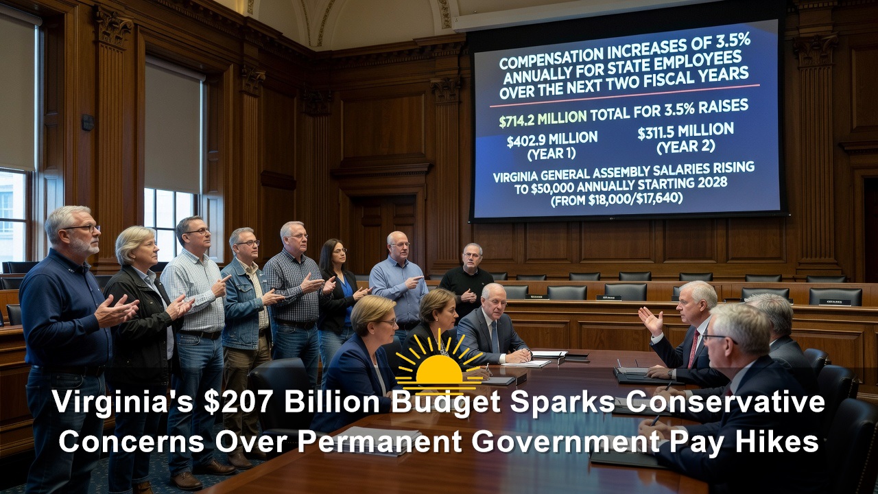 Virginia’s $207 Billion Budget Sparks Conservative Concerns Over Permanent Government Pay Hikes