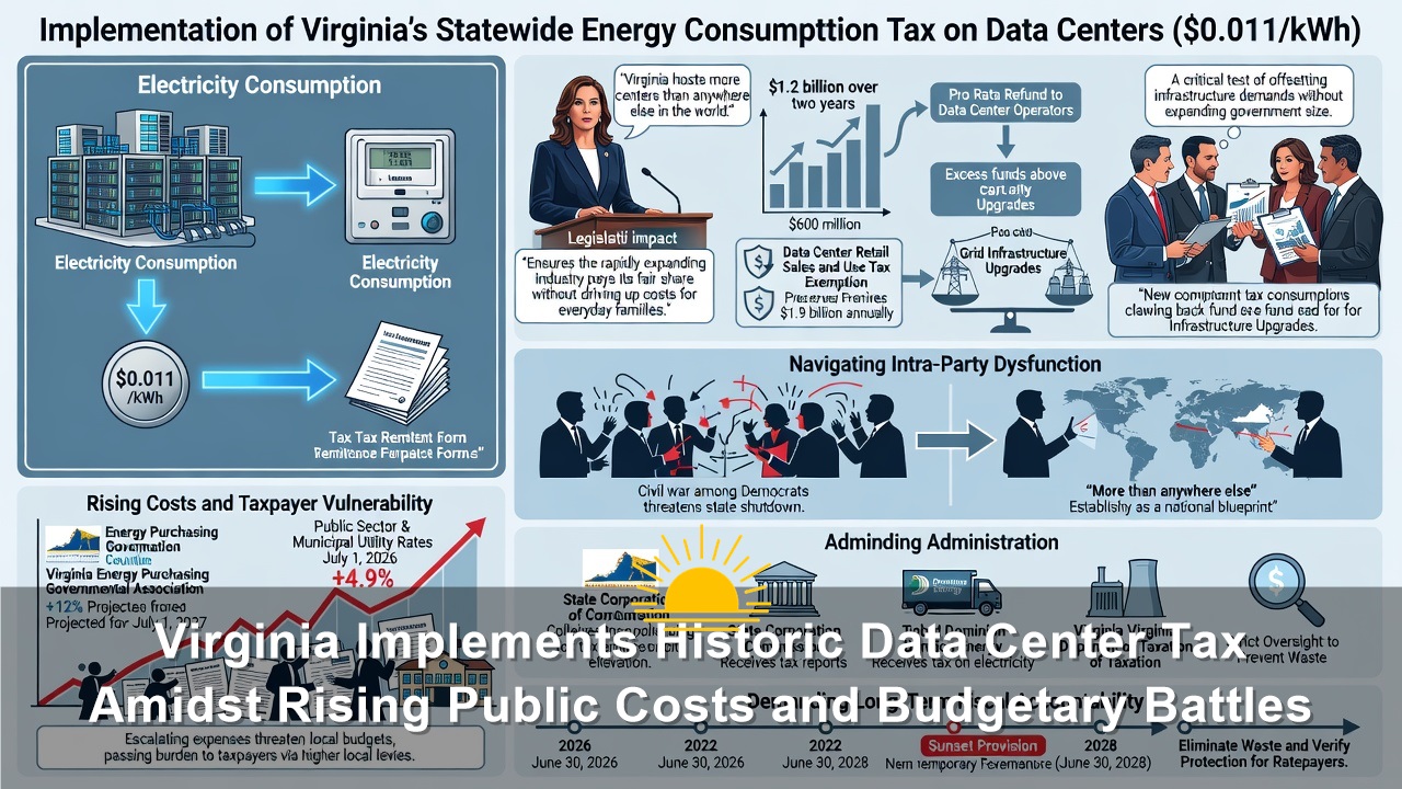 Virginia Implements Historic Data Center Tax Amidst Rising Public Costs and Budgetary Battles