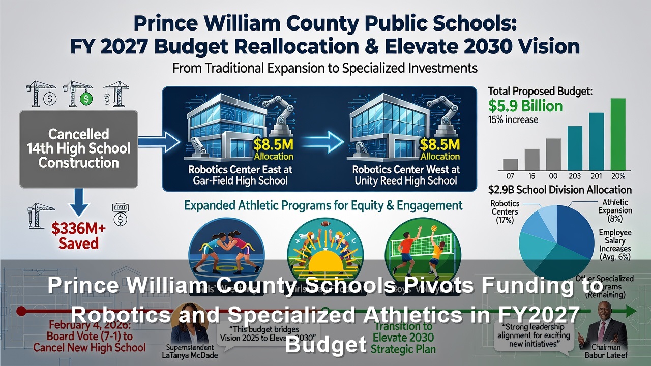 Prince William County Schools Pivots Funding to Robotics and Specialized Athletics in FY2027 Budget