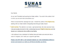 Subramanyam claims to have “been raised” in Virginia but grew up in Texas