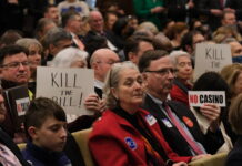 Phyllis Randall blocks Loudoun Board from taking a stand on Tysons casino, despite fact Loudoun has commented on issues in Fairfax and West Virginia