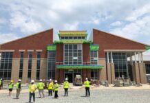 Virginia localities raise $119M for school construction through targeted sales tax A 2021 tour of the construction of the new Highland Springs High School in Henrico, estimated to cost about $80 million. (Photo courtesy of Henrico County Public Schools)