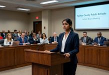 Fairfax County Student Representative Addresses School Board on Impact of Frequent Early Release Days