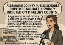 Albemarle County Public Schools Employee Indicted on 11 Felony Counts in Sex Crimes Case Involving Multiple Juvenile Victims