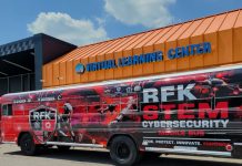 Virginia nonprofit launches mobile tech education bus for underserved students RFK Outreach's new STEM Cybersecurity Mobile Bus will be traveling throughout parts of the Hampton Roads region, starting this summer. (Photo courtesy of RFK Outreach)