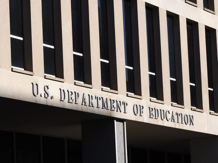 The Lyndon Baines Johnson Department of Education Building pictured on Nov. 25, 2024. (Photo by Shauneen Miranda/States Newsroom)