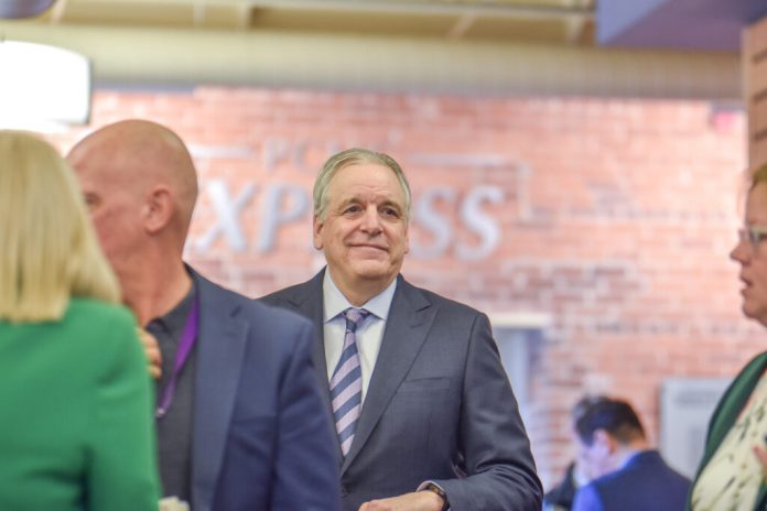 Rhode Island Democratic Attorney General Peter Neronha in Providence earlier this year. Rhode Island is one of 25 Democratic-led states that sued the Trump administration over new Medicaid work requirements. (Photo by Christopher Shea/Rhode Island Current)